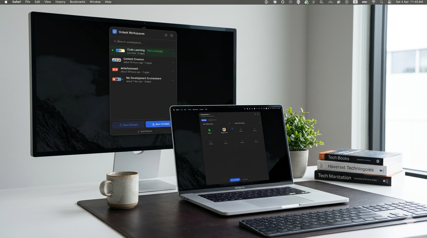 Ordesk running on a multi-monitor Mac setup